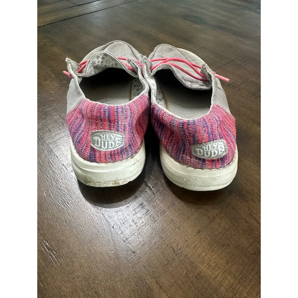 Hey Dude Wendy Youth Funk Grey Pink Purple Slip On Loafers Shoes Kids J2